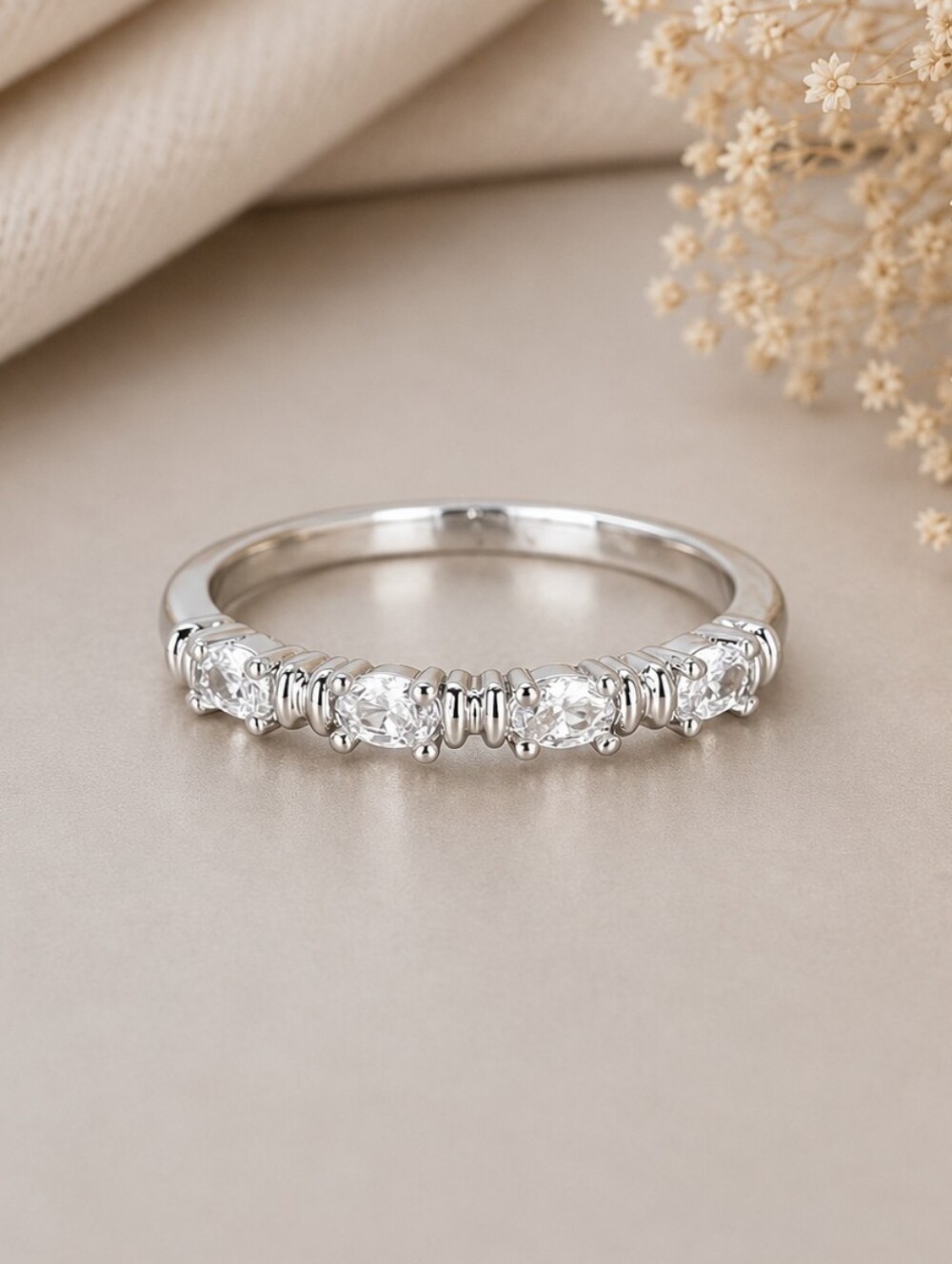 Silver CZ Stackable Ring